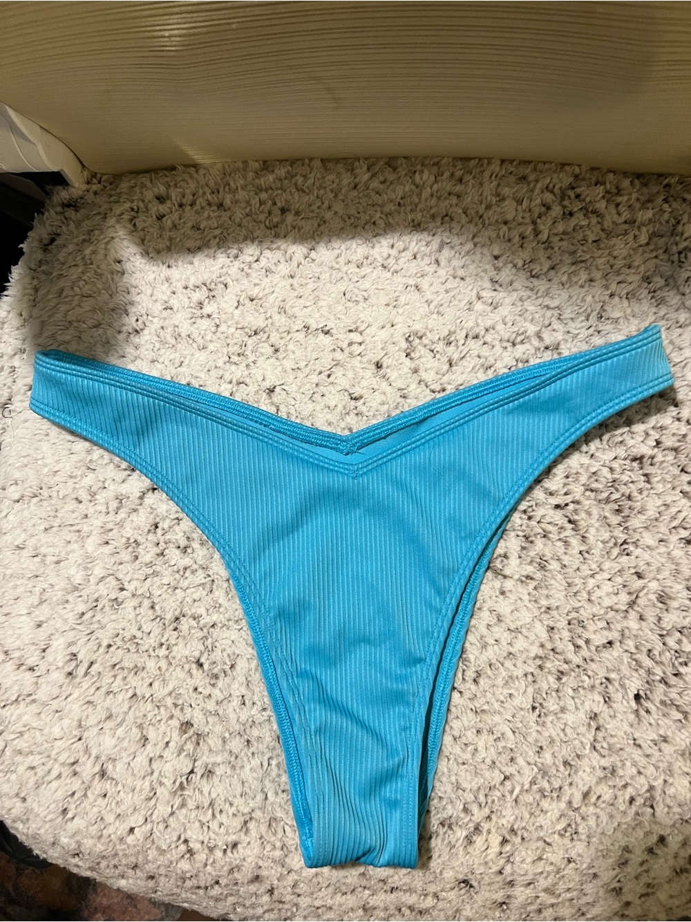 Hollister Bright Blue Ribbed V-Front Swim Bottom